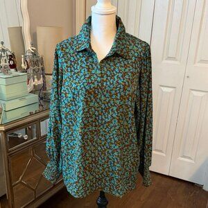 Floral Long Sleeve-Long Tail Blouse ❤️ Mediun